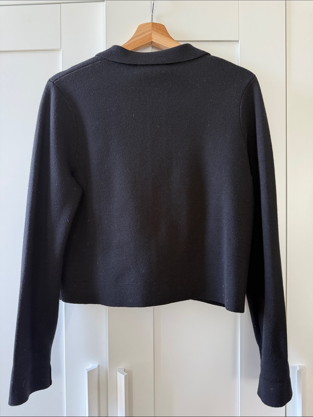 Sezane - Betty Classic Black Button-Front Women's Cardigan - XS - Picture 3 of 4